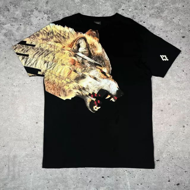 T SHIRT MARCELO BURLON lupo stampa grafica manica corta bianco uomo medio EUR 32 82 PicClick IT
