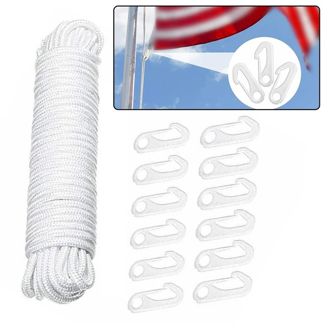 Mât Télescopique Drapeau 3 M - Portable Avec 4 Clips - Pour événements, Défilés, Extérieur - 6