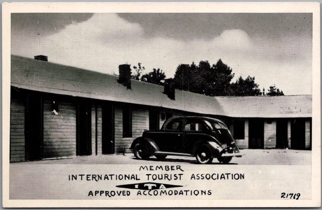 Vintage LUSK, Wyoming Postcard WYOMING CAMP Highway 20 Roadside c1950s Unused