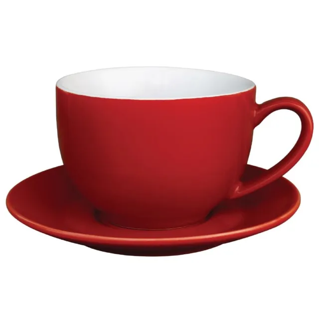 Olympia Cafe Cappuccino Cup Red - 340ml 11.5fl oz (Box 12) - GK076