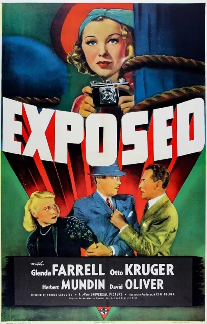 Exposed DVD - Glenda Farrell Otto Kruger dir. Schuster Vintage Drama Film 1938