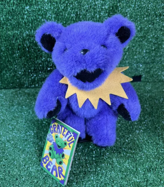 Vintage Grateful Dead Bear 12" Purple  Jointed Plush w/ Tag - Liquid Blue 1990