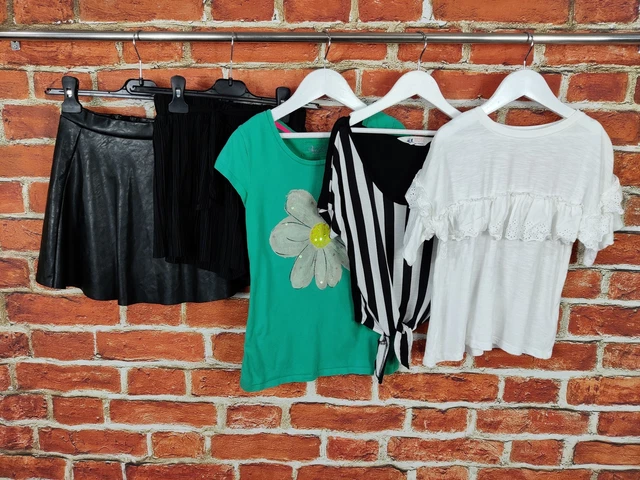 Girls Bundle Age 8-9 Years Next H&M Pleather Skirt T-Shirt Top Party Kids 134Cm