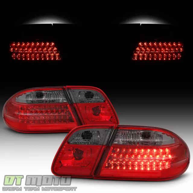 Red Smoke 1996-2002 Mercedes-Benz W210 E300 E320 E430 E55 LED Tail Lights Lamps 2