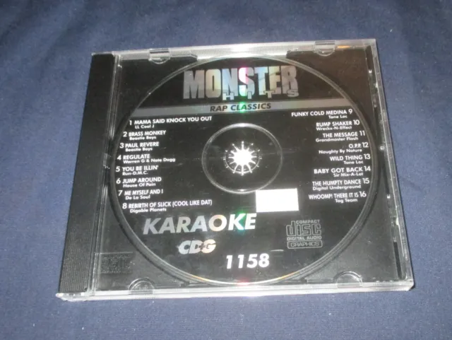 Monster Hits Karaoke (MH1158) - Rap Classics (Karaoke CD+G)