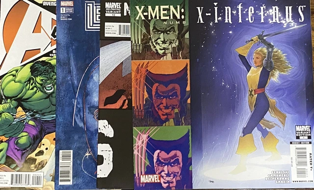 Marvel Comic Book Variant Lot Of 5 ~ X-Men Wolverine Legion New Mutants