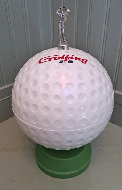 Juego de decantador de pelotas de golf vintage de 5 tiros golfista en forma de pelota de golf