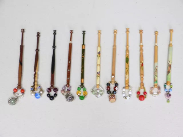 11 x Lace Bobbins - Various