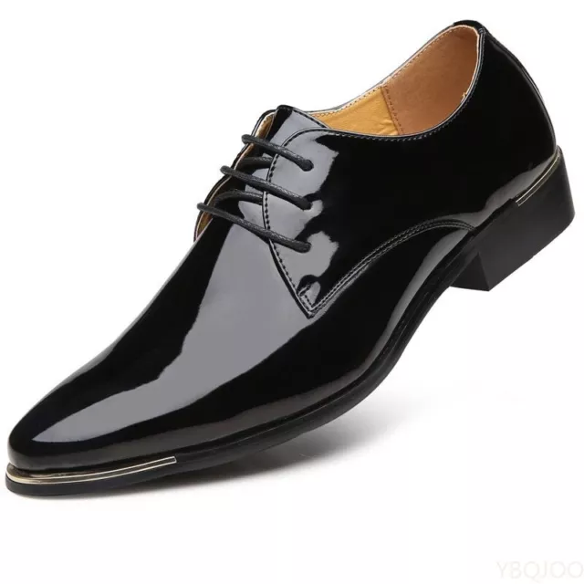 Zapatos De Vestir De Charol De Calidad Para Hombre Calzado De Boda Elegante Moda