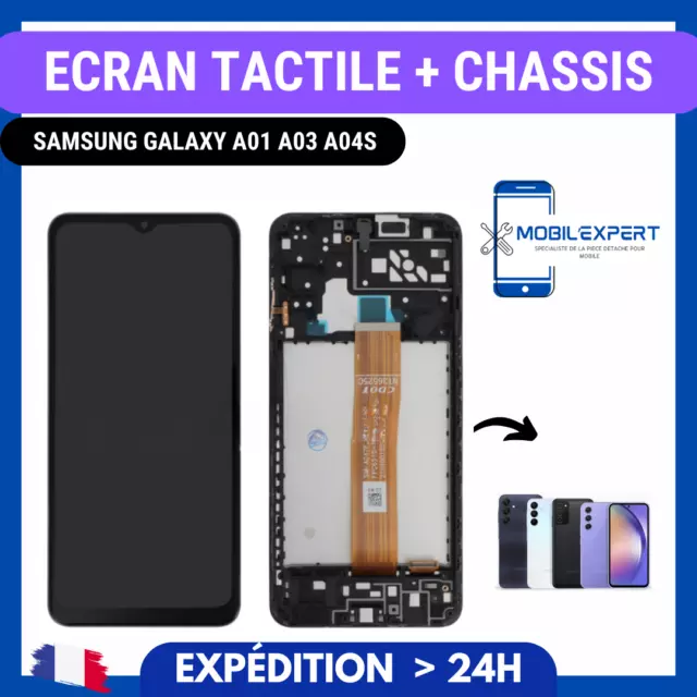 Ecran Lcd/Original + Vitre Tactile Sur Chassis Samsung Galaxy A01 A03 A04S Core