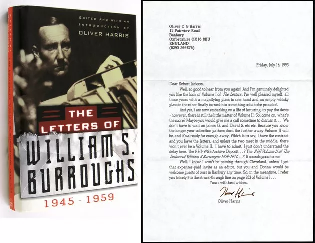 William S BURROUGHS / The Letters of William S Burroughs 1945-1959 Signed 1st ed