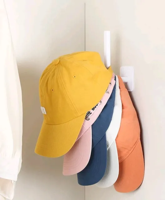 Hat Rack Adhesive Hooks for Wall Hanger Storage Organizer Holder for Door Closet