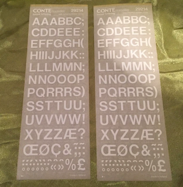 CONTE SOFORTSCHRIFT Helvetica Medium 13 mm weiß WIE BUCHSTABE