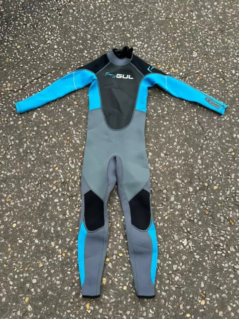 Gul Response FL 3/2mm Junior full length wetsuit - Grey/Blue - Size JM