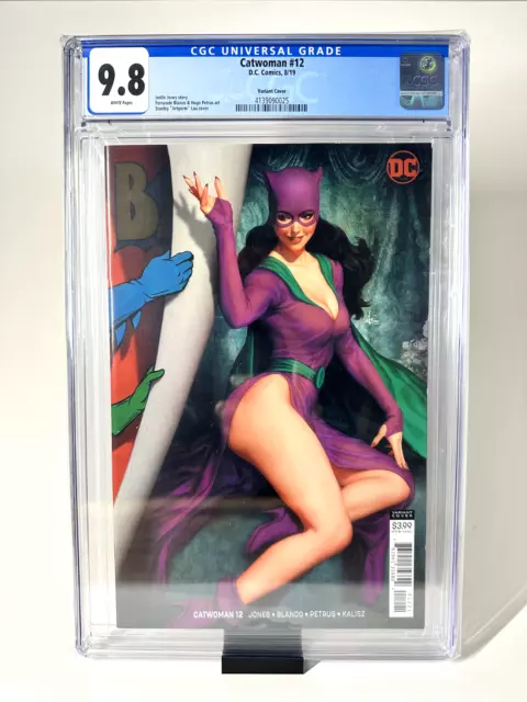 Catwoman 12 Cgc 9.8 Gorgeous Stanley "Artgerm" Lau Variant Cover Dc Comics 2019