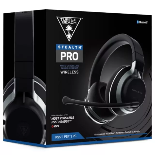 Auriculares inalámbricos para juegos Turtle Beach Stealth Pro PS4 PS5 micrófono auditivo cancelación de ruido