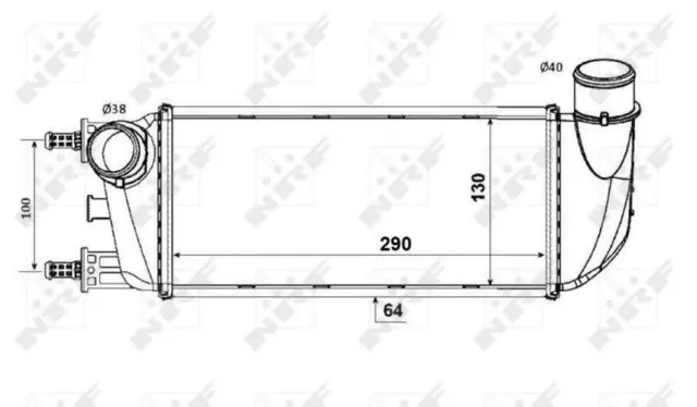 NRF 30773 Intercooler per FORD KA (RU8) per FIAT 500 (312) 500 C (312)