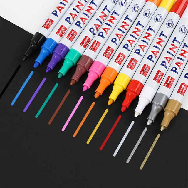 Colorful Marker Paint Pens Waterproof Marker Pen Drawing Student Supplies Pen ql