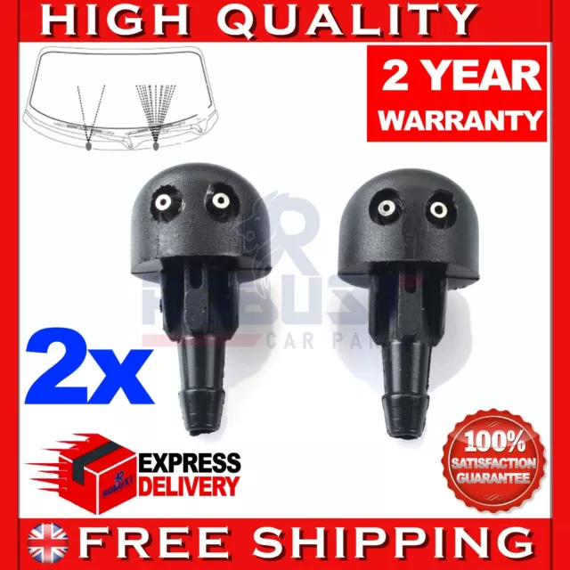 2X Front Windscreen Washer Nozzle Water Spray Jet For Renault Clio 7700413545