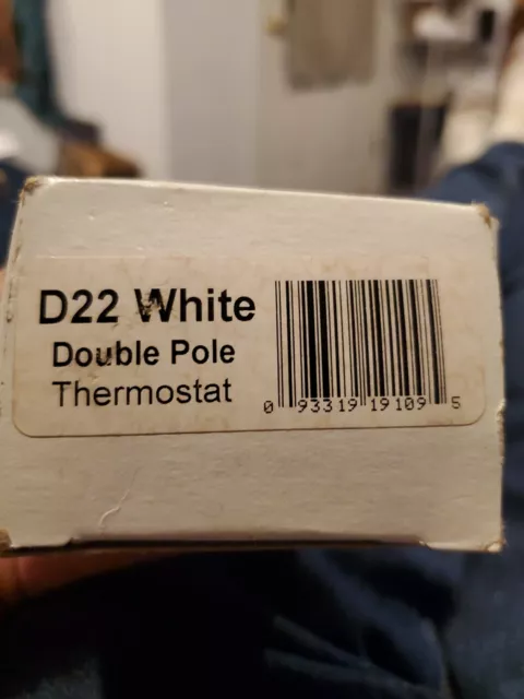 FREE SHIPPING new king electric d22 white double pole thermostat