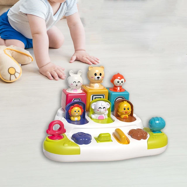 Interactive Animal Toys with Buttons Montessori Toy for Toddlers Babies Kids