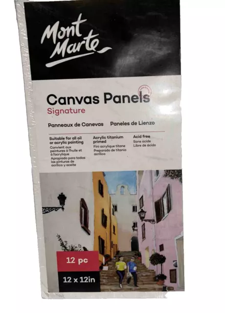 Paneles de lona Mont Marte Signatre (12"" x 12") - 12 paneles