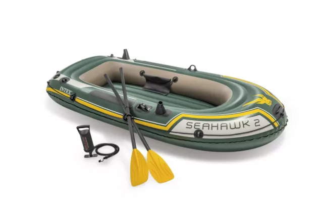 Intex Schlauchboot Sport Seahawk 2 Set Alu-Paddel Pumpe 2 Personen 236cm 68347NP