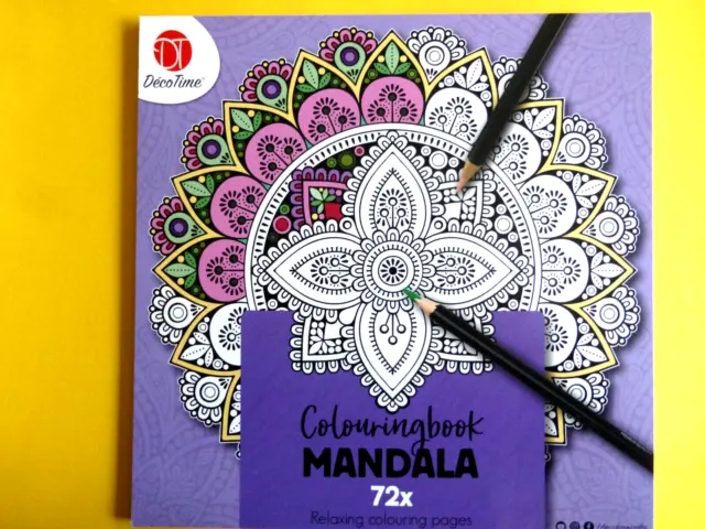 Mandala Malbuch  für Erwachsene Ornamente #2  ca:72 Vorlagen ca:22,5x22,5cm