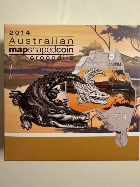AUSTRALIA 1oz 銀貨 2014 CROCODILE .999 2014 Australian CROCODILE 1 Oz.999 Silver BU 1 dollar coin