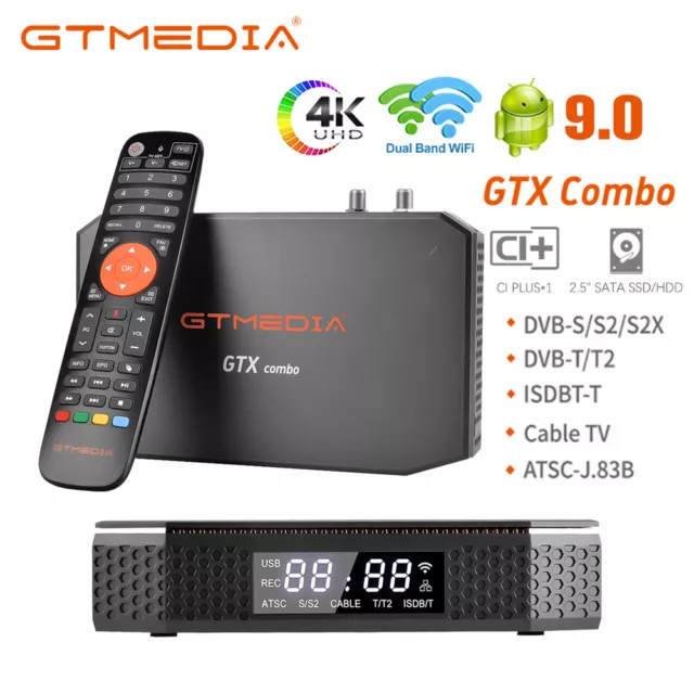 DVB-S2/T2/cable receptor de satélite Android Smart TV BOX receptor CI PLUS + HDD