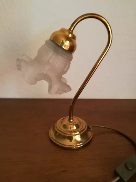 Nachttischlampe, sehr Edel 29cm hoch,Messing, Top Zustand