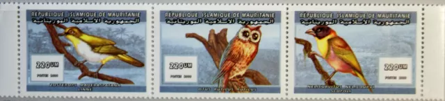 MAURITANIA MAURETANIEN 2000 1078-80 a 749 Vögel Birds Fauna Grünweber MNH