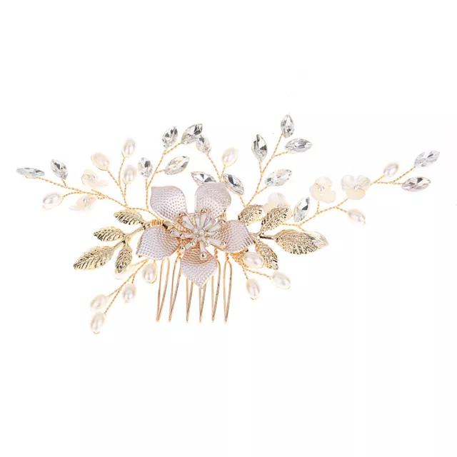 Bridal Hair Tiara Wedding Hair Comb Flower Women Hair Jewelry Pearl Headband~m' 3