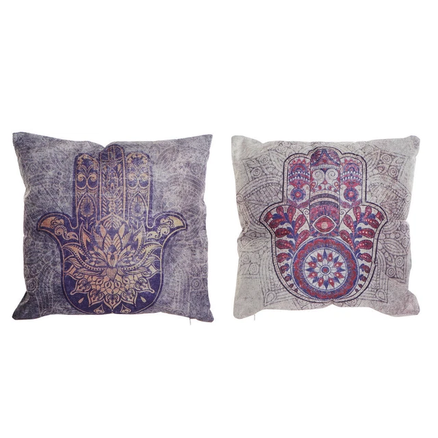 Coussin DKD Home Decor Beige Gris Polyester (2 pcs) (45 x 10 x 45 cm)