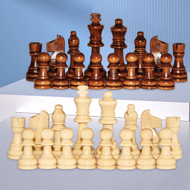 32 Pcs Portable Chess Pieces International Chess Figures Figure Figurine Pawns
