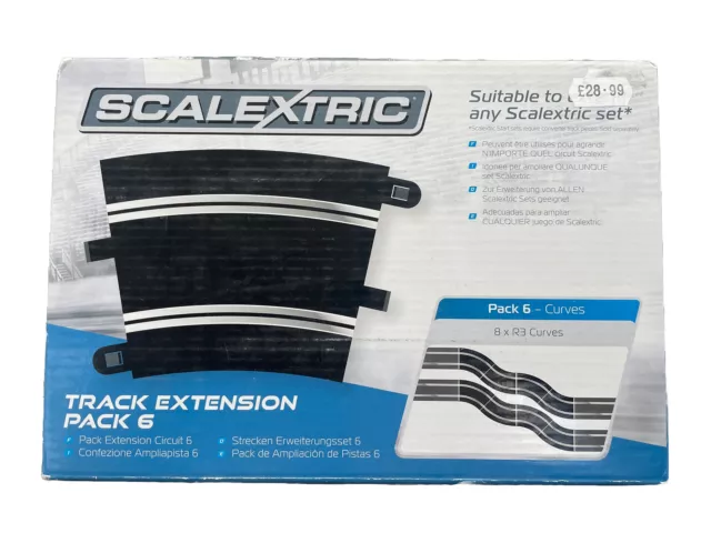 Scalextric Track Extension Pack 6 - 8 x Radius 3 Curve 22.5° - C8555