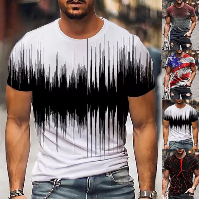 T-shirt graphique mode homme streetwear coupe classique manches courtes nouveaut