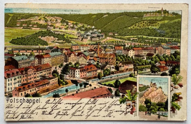 AK Litho Gruss aus Potschappel 1901 Freital Sächsische Schweiz