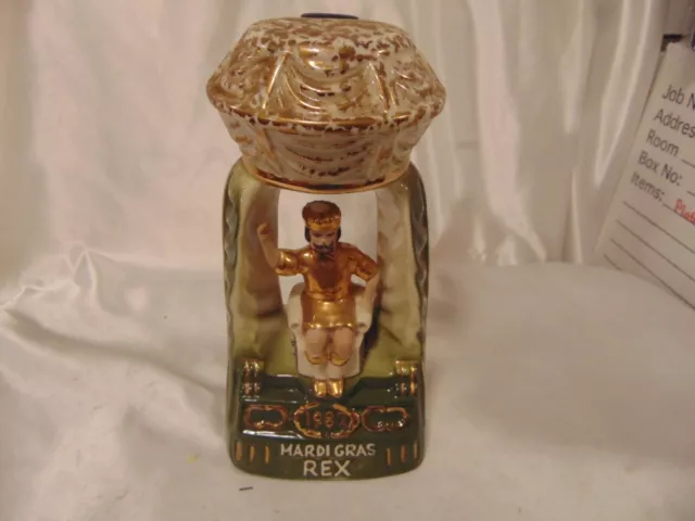 1982 Jim Beam 12th Convention King Rex Mardi Gras Decanter by Regal China-EMPTY