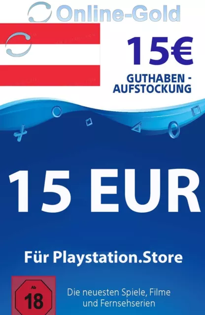 PSN Card 15 Euro [Austria] - Playstation Network Credit-PS5 PS4 PSN - [AT]