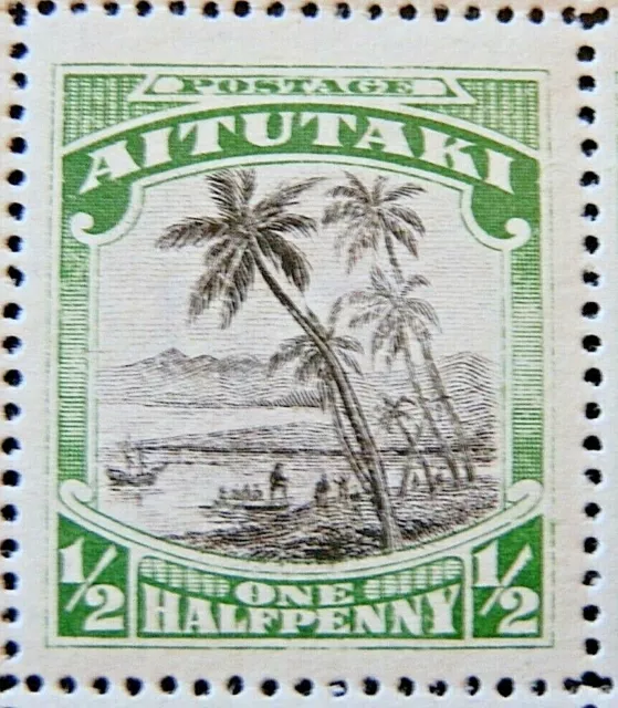 AITUTAKI 1927 SG30 KGV ½d. BLACK AND GREEN  -  MNH