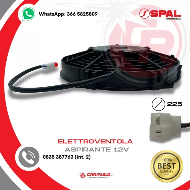 Ventilatore Aspirante Ventola Assiale Spal VA07-AP8/C-58A, 12v Diametro 225mm 3