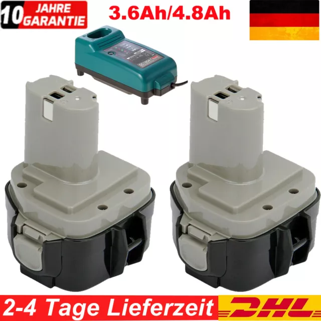 2x 12V 4800mAh  AKKU Für Makita 1220 1222 1233 1234 1235F 6270D 192598