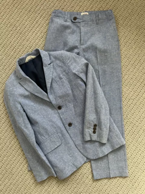 Boys' Long Sleeve Ludlow Linen Blazer And Pants - Cat & Jack Blue Size 10