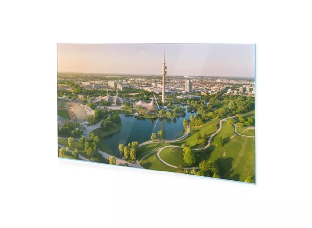 Glasbilder Wandbild Druck auf Glas Olympiapark München 120x60 cm