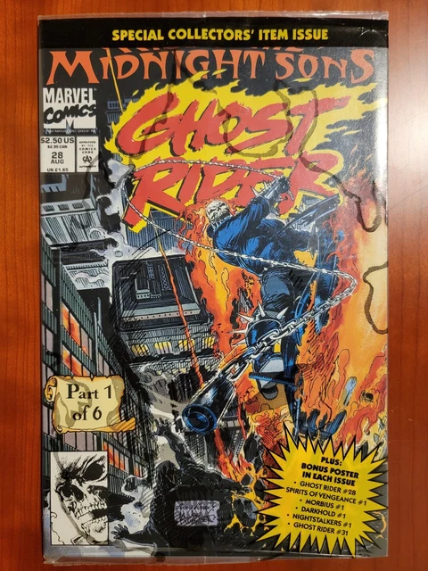 Ghost Rider #28 NM+ 1st App Midnight Sons 1st Lilith Sealed Polybag Marvel 1992
