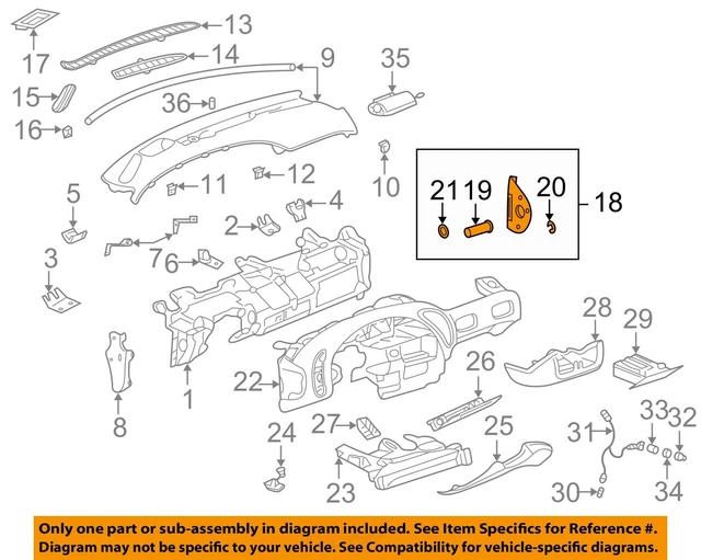 Pontiac GM OEM 00-05 Bonneville Instrument Panel Dash-Side Panel Right 25692988