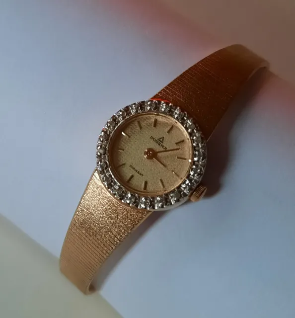Dugena Diamant  Uhr  Armbanduhr Stainless Steel goldfarben 935223 42