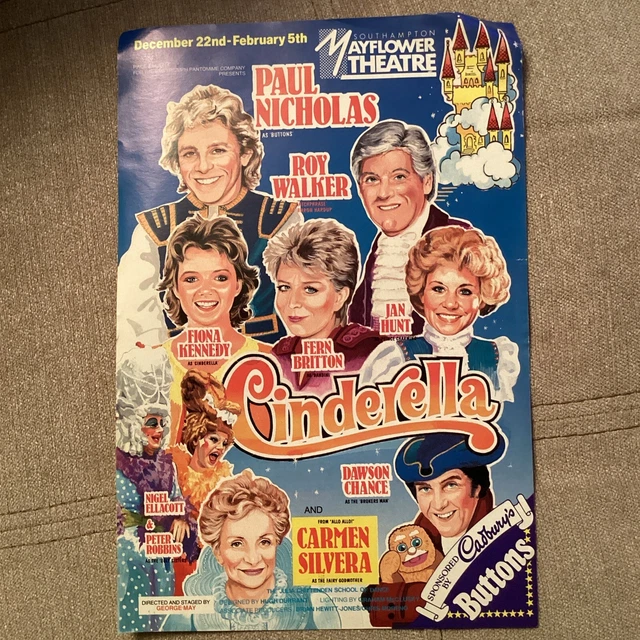 SOUTHAMPTON MAYFLOWER THEATRE flyer CINDERELLA Paul Nicholas, Roy Walker