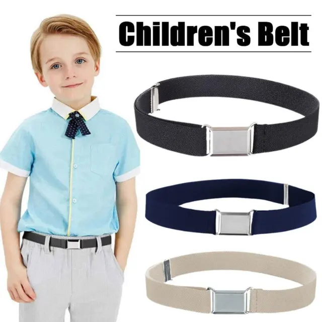 Cintura bambini neonato elastica elastica regolabile fibbia cintura per ragazzi J3X2